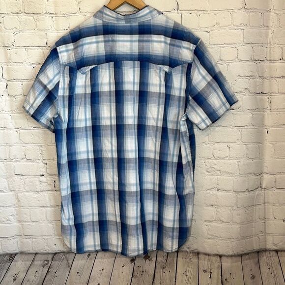 Levi’s Two Horse Brand Men’s Short Sleeve Plaid Button Down Shirt size Large - Picture 4 of 7